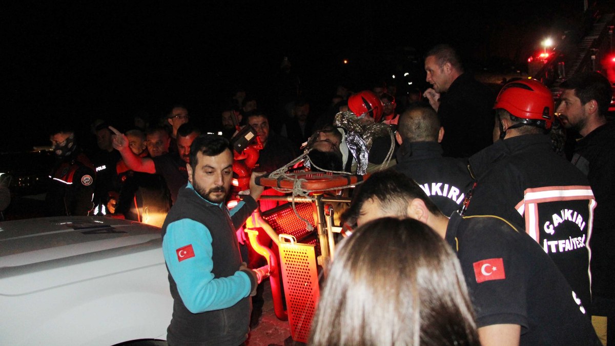 Çankırı’da uçuruma yuvarlanan kişi yaralandı